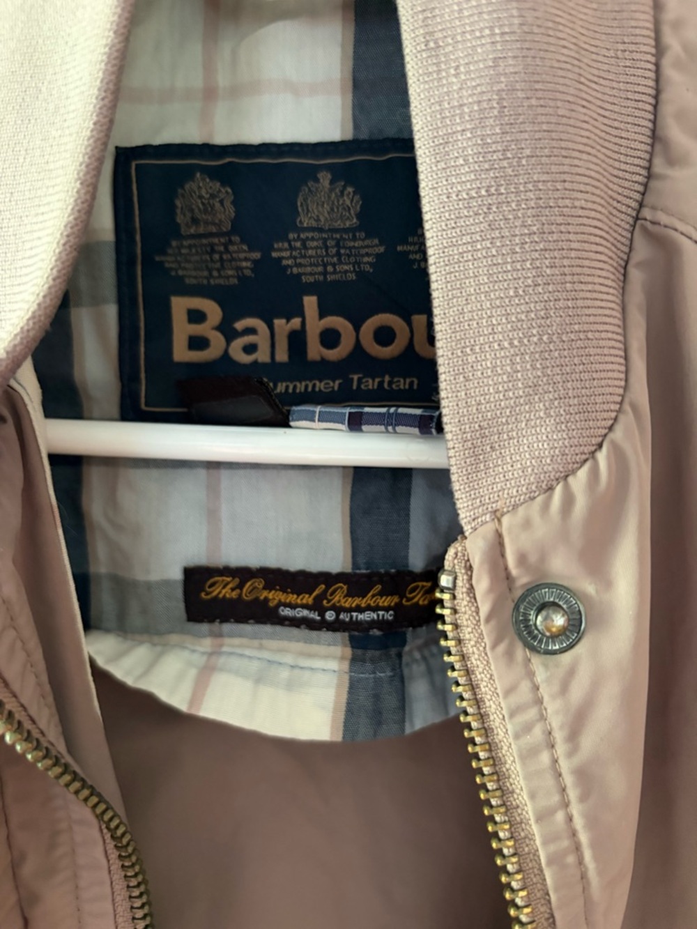 Barbour Dockray Casual Utility Tan Zip Front Jacket size 4 small - Picture 5 of 13